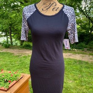 LuLaRoe Cheetah Animal Print Tee Shirt Dress